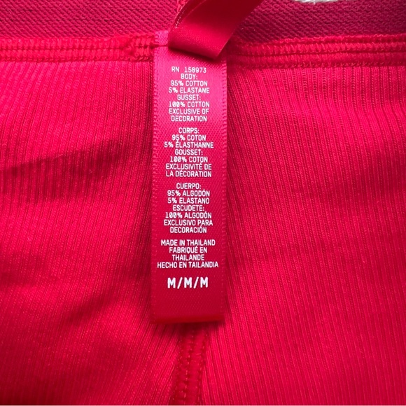 Skims Cotton Rib Red Leggings Comfy Loungewear Casual Long Johns Women’s|Size:M - Picture 13 of 16
